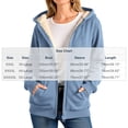 thumbnail image 4 of Busydd Plus Size Fleece Jacket Women Warm Cozy Solid Color Hooded Winter Jacket Trendy Casual Long Sleeve Zip up Jacket with Pockets 3XL, 4 of 9