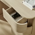 thumbnail image 6 of Mirae 55" 6-Drawer Curved Office Desk in Brushed Light Oak, 6 of 10