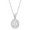 White, variant on Cate & Chloe Zelda 18k White Gold Plated Pendant Necklace with Simulated Diamond Crystal for Women