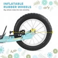 thumbnail image 5 of Aosom Youth Scooter Front and Rear Caliper Dual Brakes 12-Inch Inflatable Front Wheel Ride On Toy For Age 5+, Blue, 5 of 10
