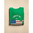 thumbnail image 3 of Land Of Free Home Of Brave Sweatshirt Women -Image by Shutterstock, Female 5X-Large, 3 of 4