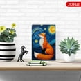 thumbnail image 3 of 1pc Metal Wall Art, 8x12 Inches, Featuring a Vibrant Fox Design Against a Starry Night Background, Rustproof & UV Protected, Perfect for Home Decor, Bedroom, Living Room, Office, Animal Lover Gift, 3 of 7