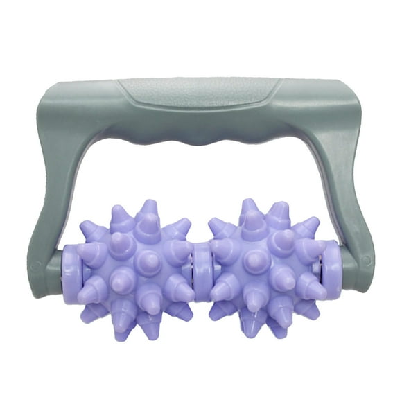 TIELUTT Cellulite Massager Roller 2 Wheel Massage Roller with Ergonomic Handle Pressure Point Muscle Massage Tool for Yoga Mat and Towel Bag Yoga Gear Set Yoga Party Beginner Yoga Book Yoga Belt for