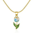 thumbnail image 4 of Vintage Elegant Tulip Flower Pendant Necklace For Women 4R6T Hot J8 J6V0, 4 of 8