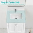 thumbnail image 4 of 24 Inch White Bathroom Vanity Top, Engineered Stone Countertop with Sink, Single Faucet Hole Spread with Backsplash Bathroom Vanity Sink Top, 4 of 7