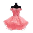thumbnail image 4 of Personalizado encima de Mini vestidos cortos de graduación cariño apliques Organza regreso a casa graduación vestido de fiesta Formal batas de velada, 4 of 5