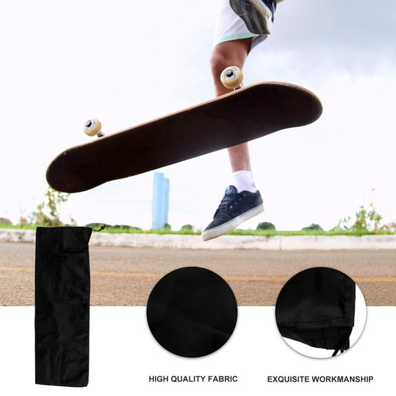 Worgeous  Shoulder Portable Skateboard Bag Skating Rucksack Travel Black