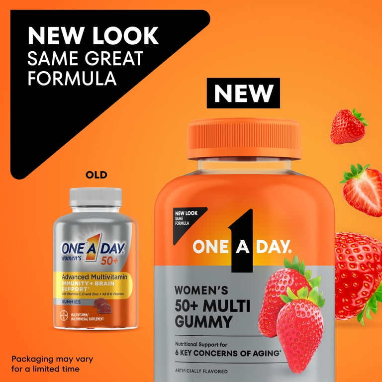 One A Day Women's 50+ Gummies Multivitamin w/ Immunity and Brain