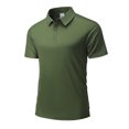 thumbnail image 2 of Men Quick Dry Short Sleeve Golf Polo Shirts Breathable Athletic Collared Work Casual Polo T-Shirts, 2 of 8