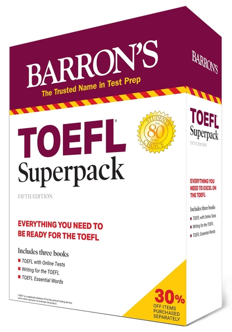 Barron s Test Prep TOEFL Superpack 3 Books Practice Tests Audio Online Edition 5