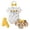 Glisme127-Yellow, variant on Glisme Casual Girls Clothing Set Knit Floral Short Sleeve Romper Set With Lace Trim Triangle Shorts & Footies Size 9-12 Months Yellow Outfits Set For Girl
