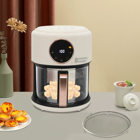 Airy Fryer, Glass Air Fryer, 360° Viewable Airy Fryer for Home Kitchens, Restaurants, fFmily Gatherings, Outdoor Picnics