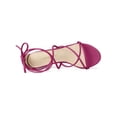 thumbnail image 4 of BLISSFUL STEP Women's Shoes Open Toe Lace Up Block Heel Strappy Heels Hot Pink 10, 4 of 7