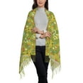 thumbnail image 2 of Cauagu Christmas bows Print Women Wrap Shawl tassels Scarves Retro Scarf 77.6"X28.3", 2 of 8