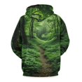 thumbnail image 3 of Forest Men's Women Vintage 3D Hooded Sweatshirt - All-Season Loose Fit Streetwear, 3 of 6