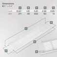 thumbnail image 2 of Sistemas de ventilación con rejilla de ventilación y suministro de aire, aluminio blanco, 2 of 9