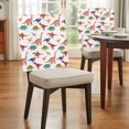 thumbnail image 4 of Dinosaur Animal Chair Covers Set of 1 Red Green Purple Pink Dinosaur Abstract Chair Back Covers Stretch Removable Washable Slipcovers Protector for Dining Room Kitchen Party Decor, 4 of 9