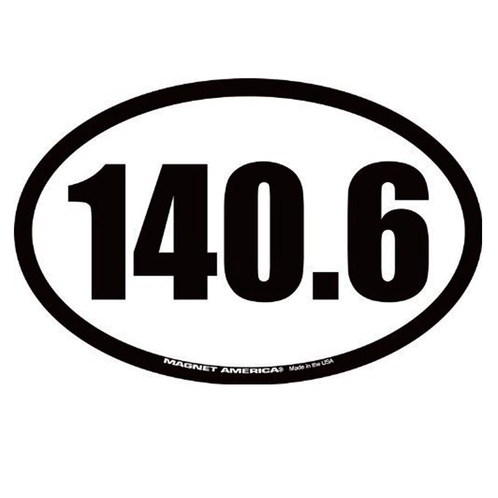 2 for 1 140.6 Ironman Swim Bike Run Triathlon sticker decals Black and White 