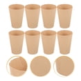 thumbnail image 4 of 50 Uds vasos de sellado de papel Kraft desechables, recipiente para helados, taza de soplos de huevo para papas fritas, palomitas de pollo, pollo (marrón), 4 of 6