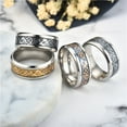 thumbnail image 4 of Unatoiry Unleash Inner Fashionista Unique Dragon Pattern Ring Crafted With Titanium silver + Gold 1Set, 4 of 6