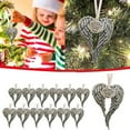 thumbnail image 1 of POINTERTECK Eye-Catching Christmas Pendants Delicate Electroplate Heart Shape Xmas Themed Hanging Decor for Party, 1 of 9