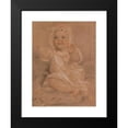 thumbnail image 2 of Georg Decker 15x18 Black Modern Framed Museum Art Print Titled - Portrait of a Wrapping Child with Outstretched Arms, 2 of 5