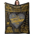 thumbnail image 1 of LHSHID Teacher Blanket Gifts for Teachers Flannel Fleece Throw Blankets for Teacher Gifts Lightweight Soft Throws for Home Bed Sofa Christmas Birthday Back to School Teachers' Day Gift Idea 50"x60", 1 of 7