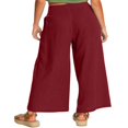 thumbnail image 2 of Women‘s Single Breasted High Waist Trousers in Solid Color with Wide-Leg Design, 2 of 5