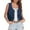 Blue, variant on Women's Outfit Elegant Boho Fringe Vest for Women Open-Front Sleeveless Western Jacket with Vibe(Khaki,S)