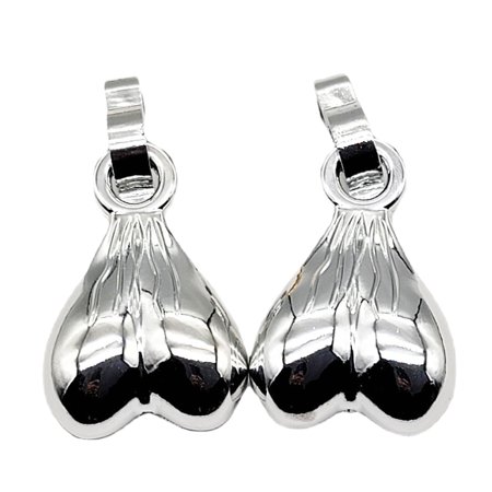 

TBOLINE 1 Pair Hanging Pendant Nuts Balls Shped Hole Shoes Buckle Accessories (Silver)