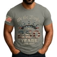 thumbnail image 3 of Havenx Men's We the People 250 Years 1776-2026 Shirt American Flag Design Crew Neck Shirt Short Sleeve Graphic T-Shirts Casual 250 Years Of Freedom Cross Patriotic Tee Tops,Gray XL, 3 of 5