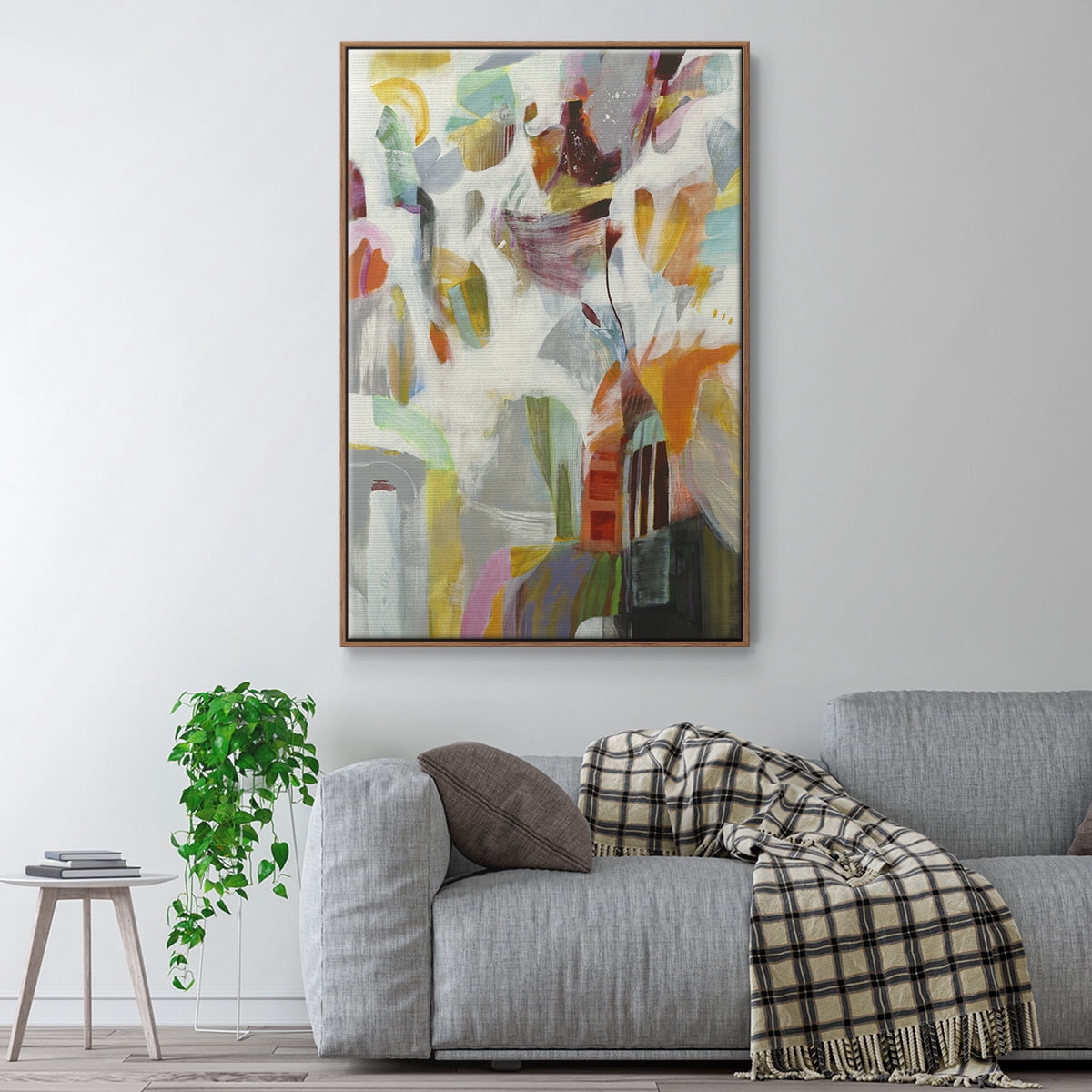 Renewal Framed Premium Gallery Wrapped Canvas - Ready to Hang - 27 x 41 - Walnut Floating Frame