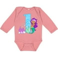 thumbnail image 3 of Inktastic First Birthday Mermaid Girls Long Sleeve Baby Bodysuit, 3 of 5