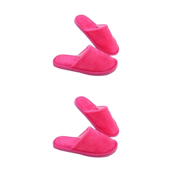 yingyy 1/2/3 Home Slippers Warm Shoe Winter Supplies Multicolored Long-lasting Softness Skin Close Multipurpose Softness Bottom Shoes Rose Red 40-41 2PCS