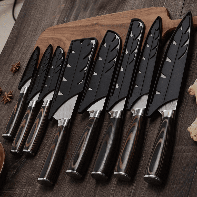 BUESTO Master Chef Knife Set - Kitchen Knife Sets with 3-Pieces - Ultra Sharp High Carbon Stainless Steel 8-Inch Chopping Knives - 3-Stage