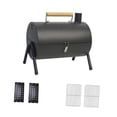 thumbnail image 2 of Parrilla de carbón portátil, pequeña, ideal para picnic, hogar, jardín y balcón. Negro, 2 of 9