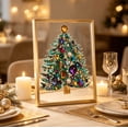 thumbnail image 3 of Jeweled 3D Christmas Tree Framed Art,2026 Stylish Crystal Christmas Tree Handmade Hanging Art Kit, Jewel-Like Glowing Decor for Home Spaces & Holiday Gifting Choice(Amber Gems), 3 of 7