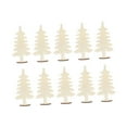 thumbnail image 3 of 10 Pieces Xmas Tree Cutouts Wood Blanks Unfinished Ornaments Large 7 Inch Size with Ropes for Kids Adult Crafting, 3 of 9