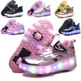 thumbnail image 2 of Girls Breathable LED Luminous Shoes, USB Rechargeable Outdoor Sports Skates-Vinsniv, 2 of 3