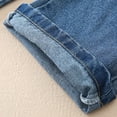 thumbnail image 4 of Zanarzt Kids Girls Baggy Jeans Girls' Pants Loose Straight Leg Pants Fashion Big Boy Wide Leg Pants Children's Jeans Blue,10-11 Years, 4 of 6