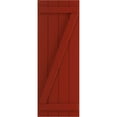 thumbnail image 5 of Ekena Millwork 21 1/2"W x 73"H True Fit PVC Four Board Joined Board-n-Batten Shutters w/Z-Bar, Fire Red (Per Pair - Hardware Not Included), 5 of 8