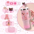 thumbnail image 3 of 15 en 1 Set de Accesorios para Copa Stanley 30/40 oz, Protector de Silicona, Tapa Antiderrames, Encantos Decorativos, Adhesivo lizable (Pink,A), 3 of 4