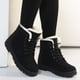 thumbnail image 2 of Botas de nieve de talla grande para invierno, zapatos cálidos para mujer, botas cortas, tacón plano, zapatos coreanos de algodón para mujer, 2 of 6