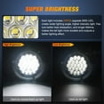 thumbnail image 2 of Luz trasera redonda para remolque de 4", 2 unidades, 24 LED, acero inoxidable blanco, bisel cromado, luces traseras de marcha atrás impermeables para camión, furgoneta, camión, caravana, barco, 2 of 5