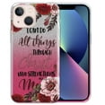 thumbnail image 1 of WIRESTER Pink Gradient Glitter Case, Sparkle Bling TPU Cover for Apple iPhone 14 Plus 6.7" 2022, Clear Christian Bible Verses Philippians 4:13, 1 of 1