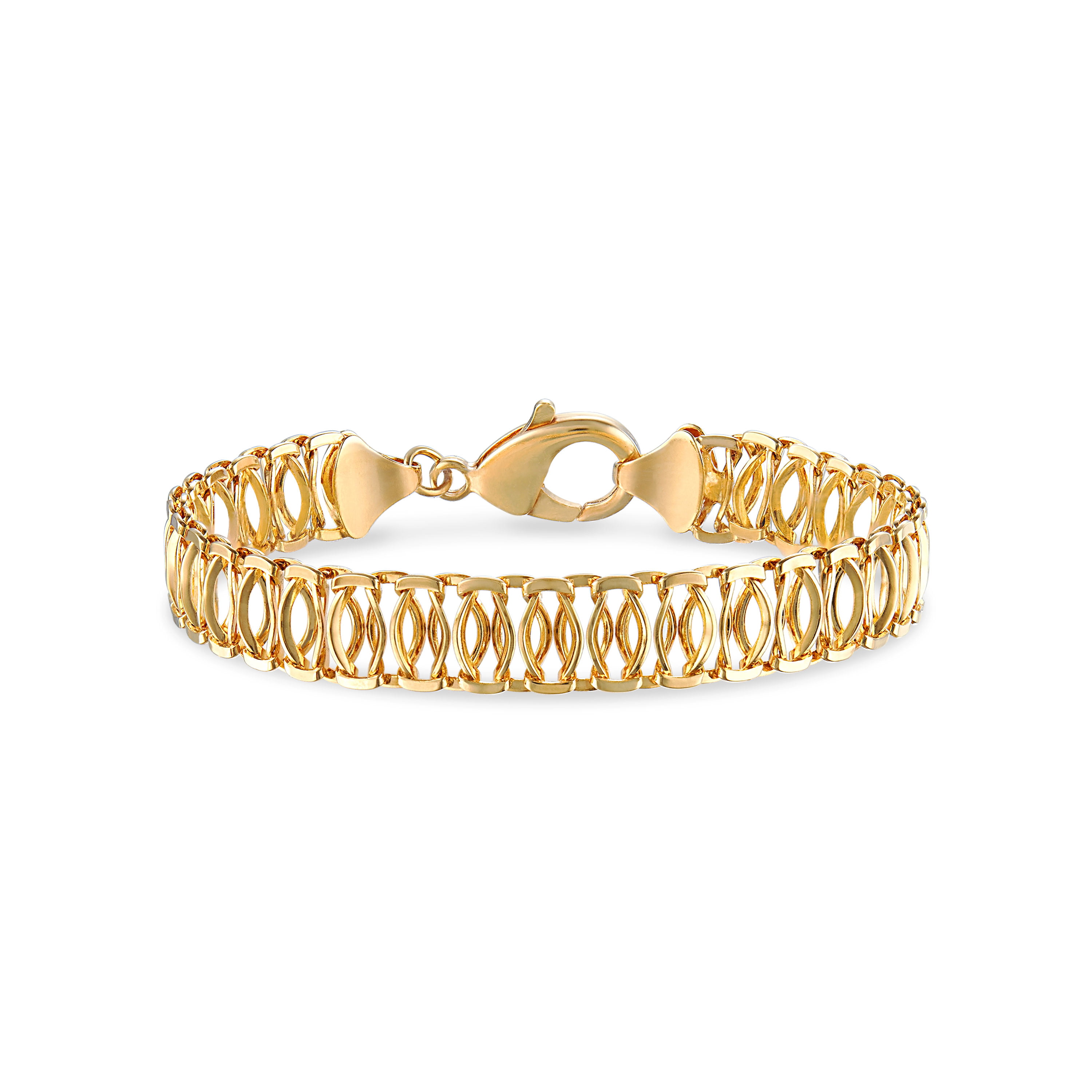 Classic 18k White Gold Filled Women's multi-layer Lovely Flower Charm Bracelet