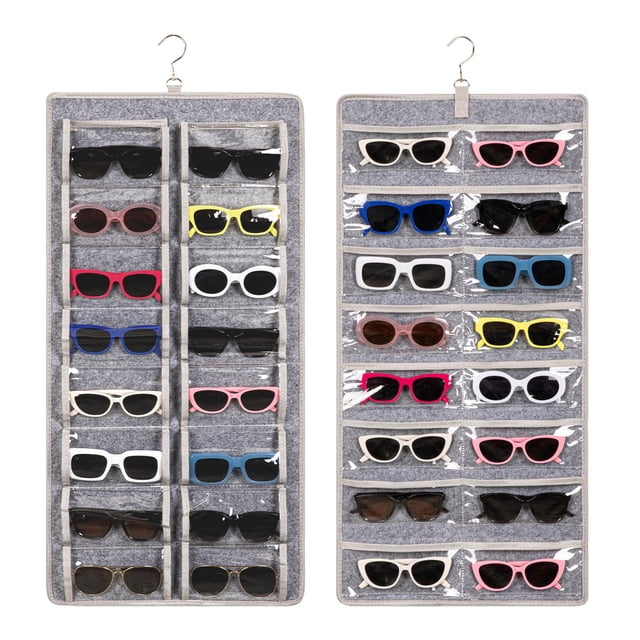 Organizador de Almacenamiento de Anteojos de Sol KGMCARE de Pared Doble Cara