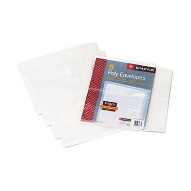 Smead Envelopes with Hook-and-Loop Closure, Clear, 5 / Pack (Quantity)