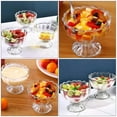 thumbnail image 6 of 4Pcs Footed Dessert Bowls Sundae Cups Yogurt Parfait Pudding Tasting Glasses, 6 of 6