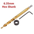 thumbnail image 5 of Woodworking Inclined Hole Locator 9.5/9.0Mm Shank Hss Hex Shank Pocket Hole Drilling Tools 15 Degree Angle Drill Guide 9.5Mm Smile Home, 5 of 9